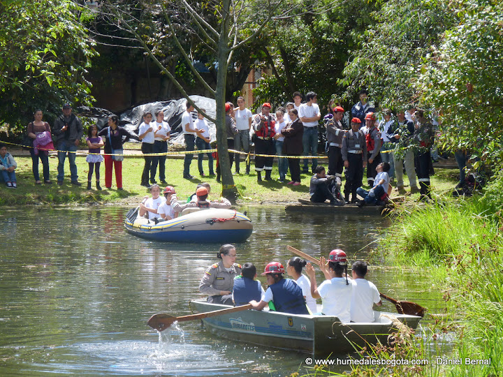 Pruebas náuticas en el humedal Santa María