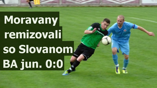 Moravany remizovali so Slovanom BA jun. 0:0
