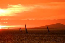 J Teams sailing- sunset sail off Melbourne, Australia