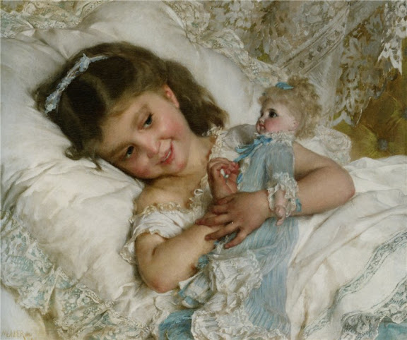 Émile Munier - Girl with Doll