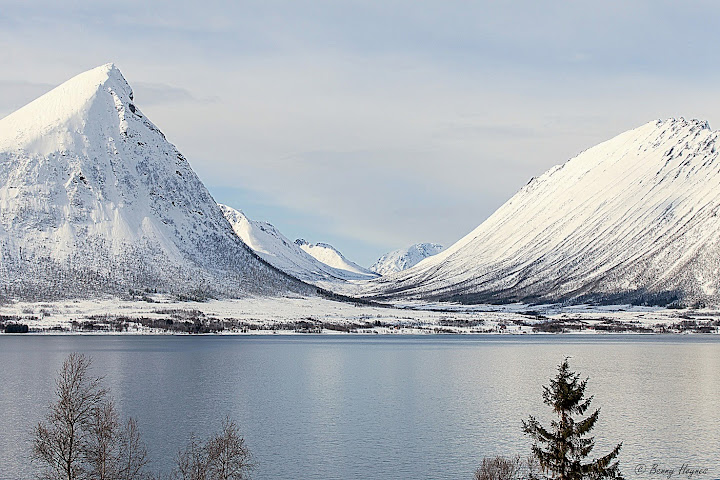 Mountains. Winter Storm Kyrre, Northern Norway