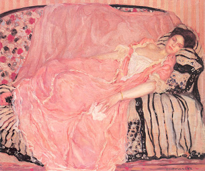 Frederick Carl Frieseke - Portrait of Madame Gely (On the Couch)