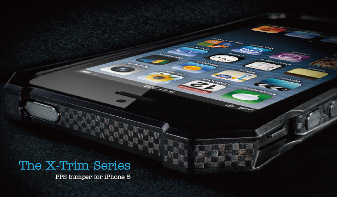 iPhone5- X-Trim Series- PPS保護框-碳黑色