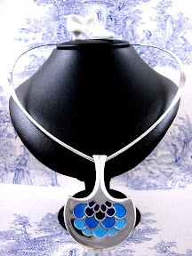 David Andersen Silver Necklace Enamel Thors Hammer Torque