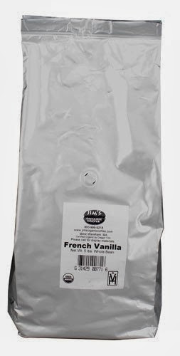 Coffee Jim's Organic Coffee, Organic French Vanilla Coffee Beans, 5 Lbs ( Multi-Pack) Affordable