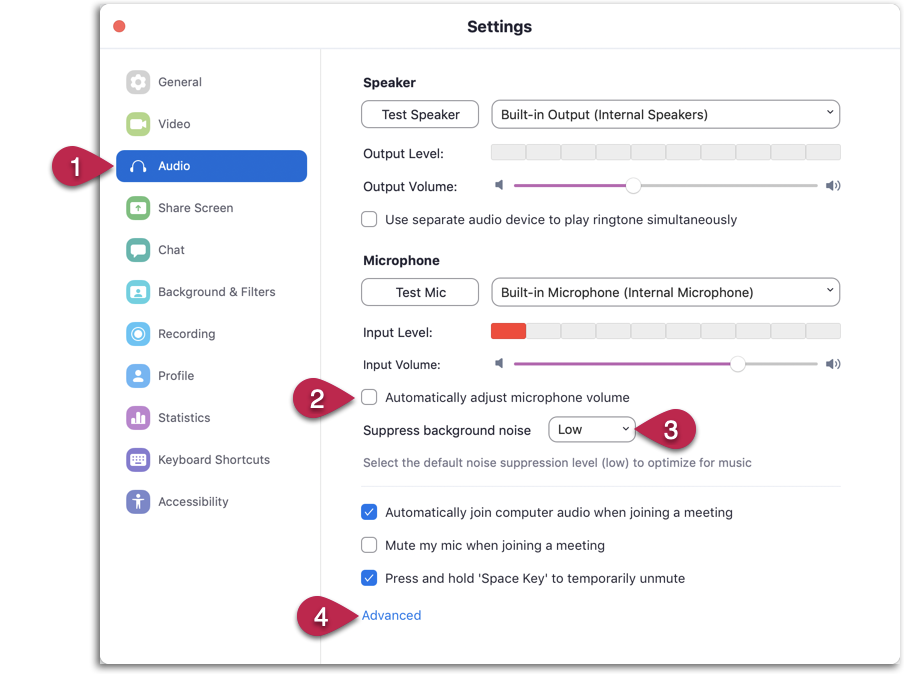 Zoom: which settings to select