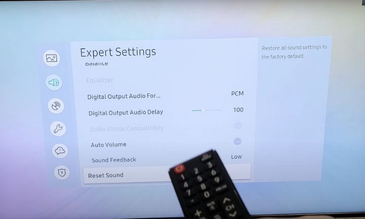 reset the audio setting