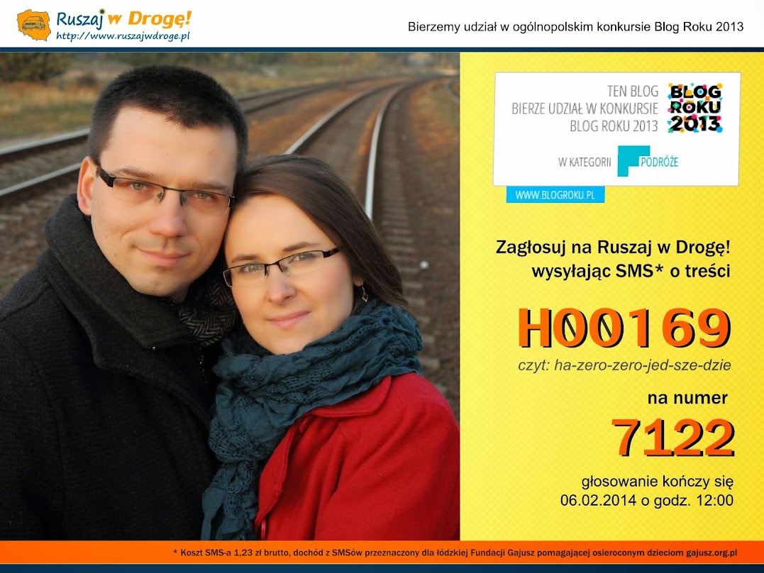 Blog Roku 2013 - głosuj na Ruszaj w Drogę!