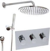 2 Way Thermostatic Mixer Shower Hand Set 300mm Head