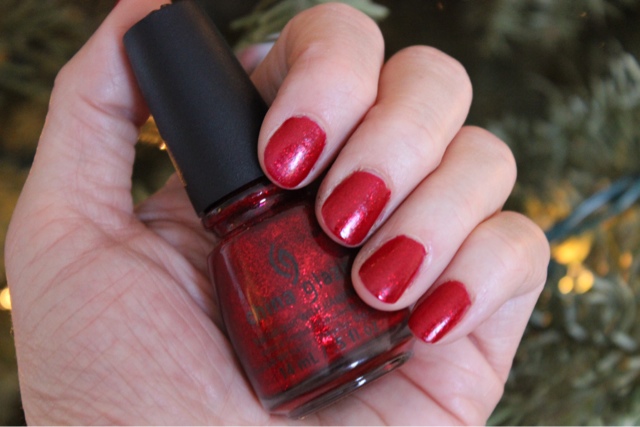 Christmas Nails - China Glaze Ruby Pumps