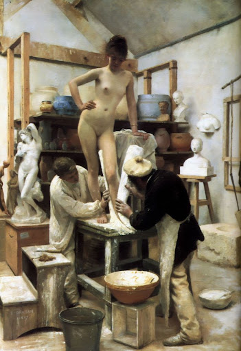 Édouard Joseph Dantan - A Casting from Life (1887)