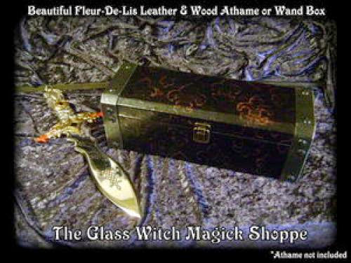 Beautiful Fleur De Lis Leather And Wood Athame Or Wand Box 26 00