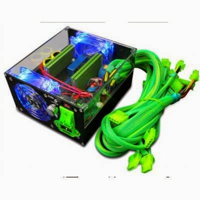 Apevia ATX-IB680W-GN ICEBERG ATX12V / EPS12V SLI Ready 680W Power Supply With 3-Color LED Lights