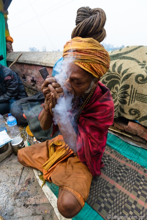 Ganja with smoking pot