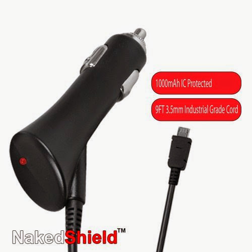  T-Mobile HTC One S GTA Series Premium 8 feet IC Protected Car Charger