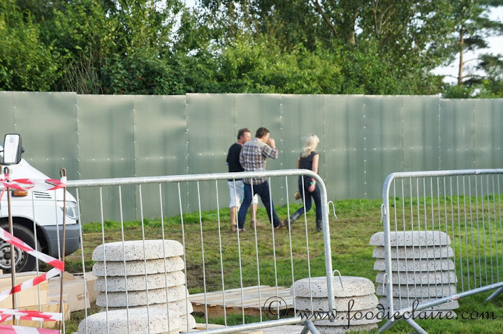 Jamie Oliver taking the back routes through the festival Jamie Oliver taking the back routes through the festival