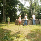 Click to Expand Joyce, Betty, Owen and George discuss the wall which was vandalized last summer!