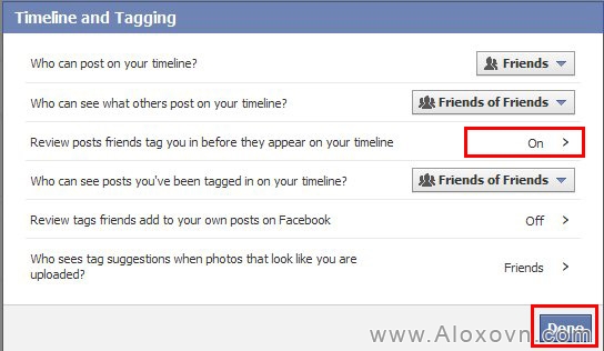 Cách chặn tag facebook