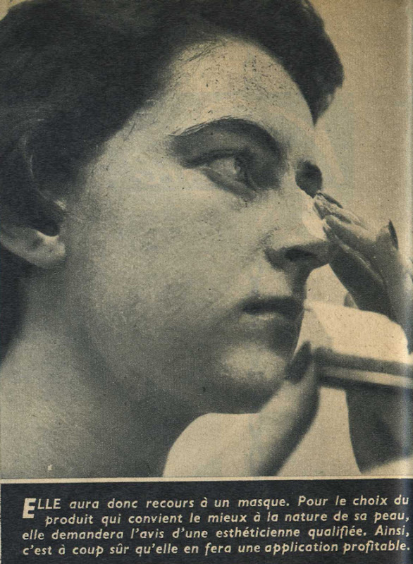 Article médical vintage : Masque de toile... peau de velours ! - Pour vous Madame, pour vous Monsieur, des publicités, illustrations et rédactionnels choisis avec amour dans des publications des années 50, 60 et 70. Popcards Factory vous offre des divertissements de qualité. Vous pouvez également nous retrouver sur www.popcards.fr et www.filmfix.fr   - For you Madame, for you Sir, advertising, illustrations and editorials lovingly selected in publications from the fourties, the sixties and the seventies. Popcards Factory offers quality entertainment. You may also find us on www.popcards.fr and www.filmfix.fr