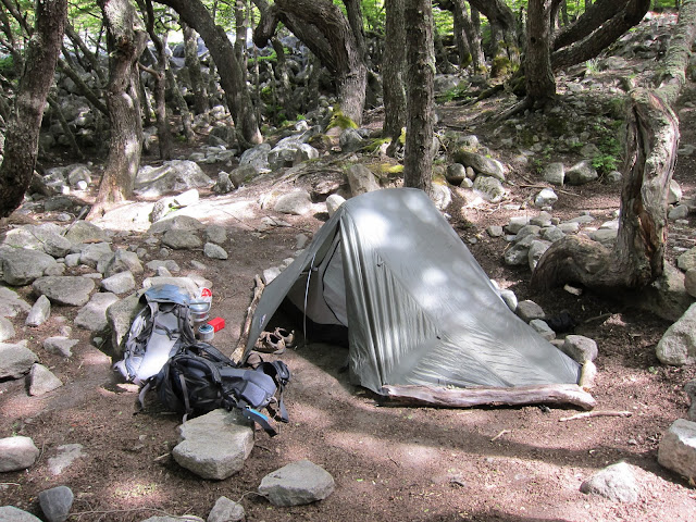 Our home on the trail... we love our little tent!