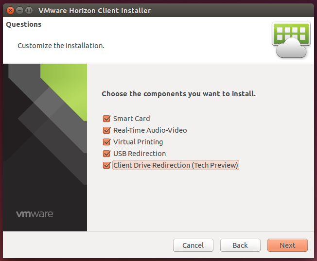 Установил клиент версии. VMWARE client. VMWARE Horizon client. Client installer. VMWARE снять образ.