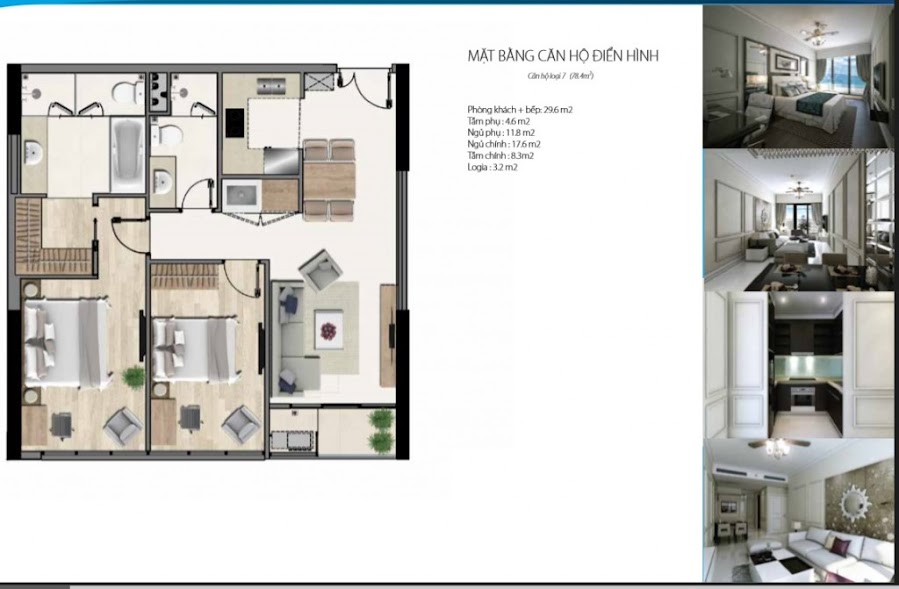 Mặt bằng căn hộ Alphanam Luxury loại 7 rộng 78.4m2 http://www.muanhadatdanang.net/search/label/Du-an-alphanam-luxury-da-nang