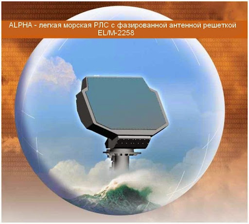 ALPHA - легкая морская РЛС с фазированной антенной решеткой EL/M-2258