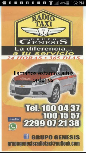 Radio Taxi Grupo Genesis, 91810, Playa Varadero 173, Playa Linda, Veracruz, Ver., México, Taxis | VER