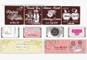 chocolates personalized wrapper printed