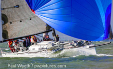 J/111 sailing on Solent- England's Hamble Winter Series