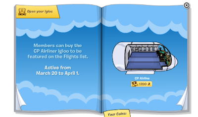 Club Penguin Blog - Airplanes! In the Furniture and Igloo Catalog