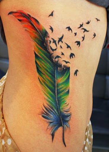 feather tattoo for girl