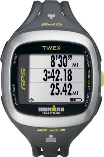 Timex T5K745 Ironman Run Trainer 2.0 GPS Watch, Grey/Green