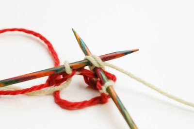 knitting the first row
