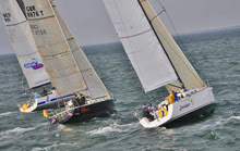 J sailing teams at start of North Sea Race, Hague, Netherlands