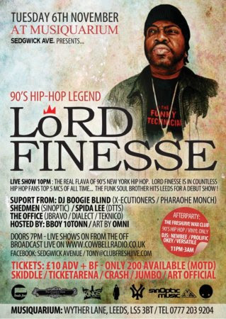 Lord Finesse Live @ Musiquarium in Leeds Lord Finesse Live @ Musiquarium in Leeds