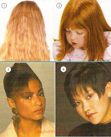1. blond/ light hair 2. red hair 3. brown/ dark hair 4. black hair Physical Descriptions – Body – Picture Dictionary