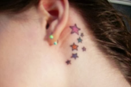 behind the ear tattoos