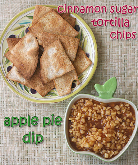 Apple Pie Dip & Cinnamon-Sugar Tortilla Chips | www.thepeachkitchen.com