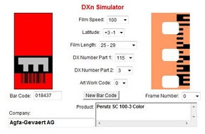 AGFACOLOR XRG 100 a DXn Simulator oldalán