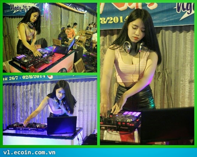 Nữ DJ xuống vỉa hè chơi nhạc, bán trà chanh :x