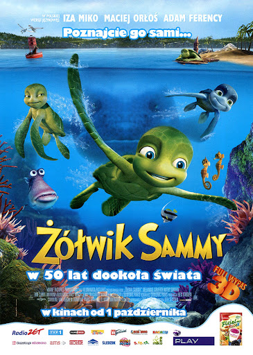 Przód ulotki filmu 'Żółwik Sammy: W 50 Lat Dookoła Świata'