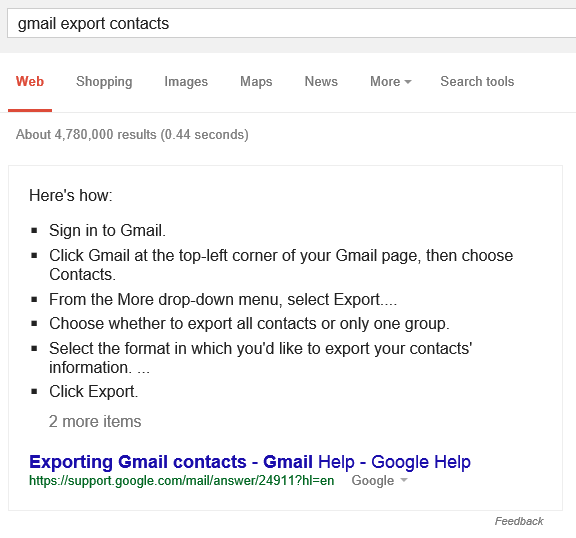 How to Export GMail Contacts