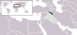 Location of Iraqi Kurdistan (dark green) within Iraq