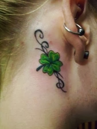 behind ear tattoos