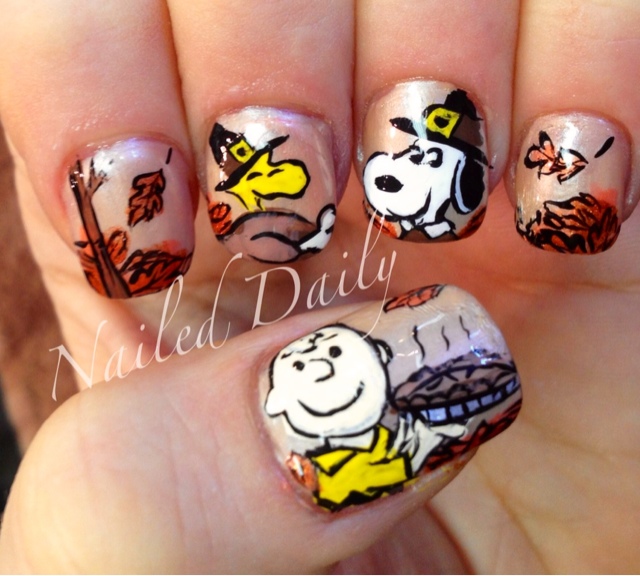 Day 278 - Charlie Brown Thanksgiving - Nailed Daily