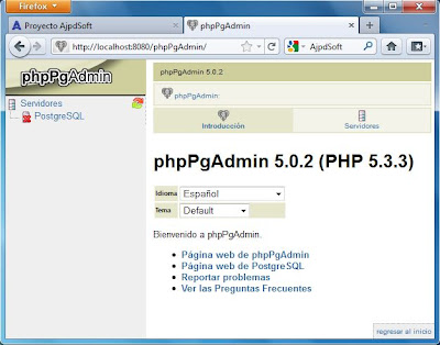Instalar ApachePHP y phpPgAdmin usando Stack Builder de PostgreSQL