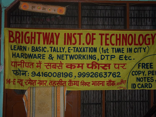 Brightway Institute of Technology, Town, Tehsil Camp, Panipat, Haryana 132103, India, Software_Training_Institute, state HR