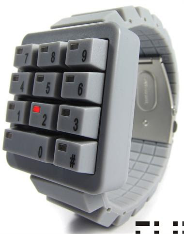 Click Keypad - оригинальные светодиодные часы в ретро-стиле