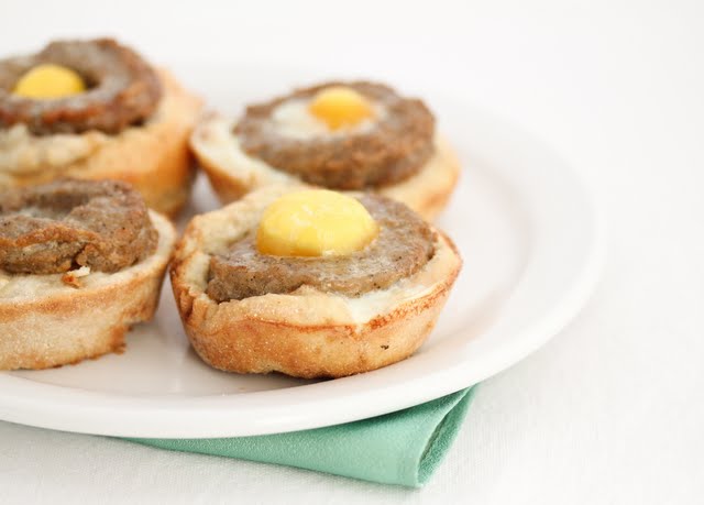 close-up photo of Sausage McMuffin Cups